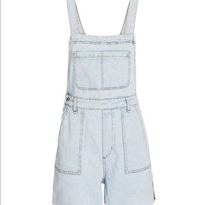 WeWoreWhat
Slit Light-Wash Overall Shorts